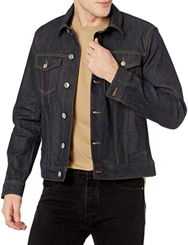 ジャケット・アウター ARMANI opium darkwear short denim jacket A|X Armani Exchange Men's Back Detail Jacket, Indigo Denim, Medium